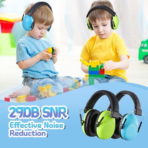 2 Packs Kids Hearing Protection Earmuffs, SNR28dB Kids Noise Cancelling Headphones, Noise Reduction Earmuffs for Autism Sensory & Concentration,Ear Protection for Fireworks/Event/Monster Truck/Concert in Kuwait