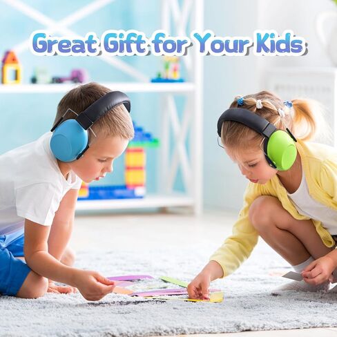 2 Packs Kids Hearing Protection Earmuffs, SNR28dB Kids Noise Cancelling Headphones, Noise Reduction Earmuffs for Autism Sensory & Concentration,Ear Protection for Fireworks/Event/Monster Truck/Concert in Kuwait