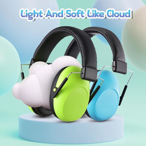 2 Packs Kids Hearing Protection Earmuffs, SNR28dB Kids Noise Cancelling Headphones, Noise Reduction Earmuffs for Autism Sensory & Concentration,Ear Protection for Fireworks/Event/Monster Truck/Concert in Kuwait