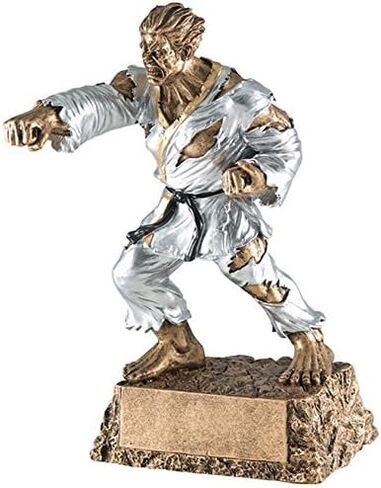 Decade Awards Karate Monster Trophy - 6.75 Inch Tall | Engraved Triumphant Beast Martial Arts Award - Customize Now in Saudi Arabia