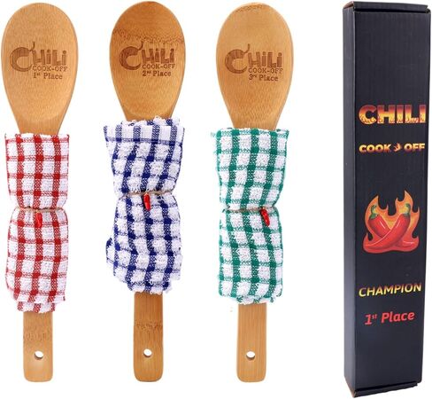 3pcs Chili Cook Off Juds ، 1st 3rd Place Wooden Spoon Award Award Trophy Trophy Trophy Trophy Trophy Chili Cookoff Gifts For Men Women Festivals Supplies Supplies in Saudi Arabia