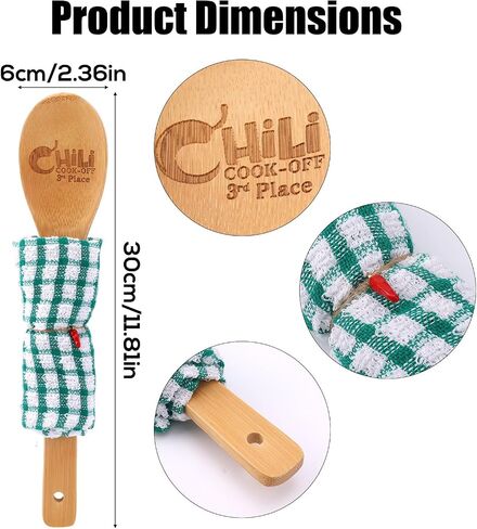 3pcs Chili Cook Off Juds ، 1st 3rd Place Wooden Spoon Award Award Trophy Trophy Trophy Trophy Trophy Chili Cookoff Gifts For Men Women Festivals Supplies Supplies in Saudi Arabia