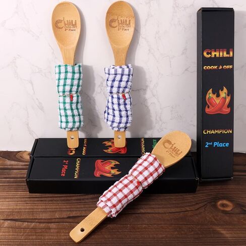 3pcs Chili Cook Off Juds ، 1st 3rd Place Wooden Spoon Award Award Trophy Trophy Trophy Trophy Trophy Chili Cookoff Gifts For Men Women Festivals Supplies Supplies in Saudi Arabia