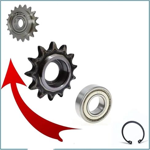 ترس محرك الصلب 1pcs 13 أسنان الصلب 10A عجلات الملعب 15.875mm مزدوجة/أحادية الحامل المتدفق المتدفق تجويف العتاد 10/12/15/17 مم (محمل واحد 10 مم) in Saudi Arabia
