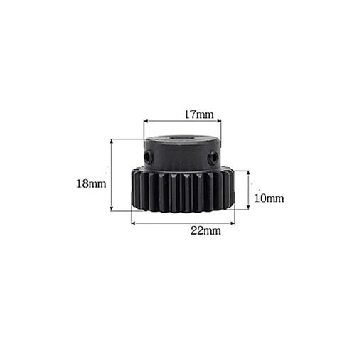 ترس محرك الصلب 1Mod 20TETH Spur Gear 1M20T مع ثقب داخلي 5/6/6.35 8 مم رف أسنان مستقيم 1M لمحرك CNC NEMA23 (6 مم) in Saudi Arabia