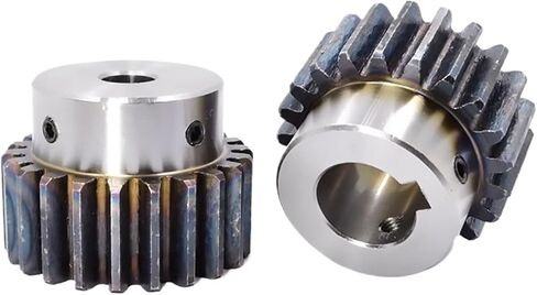 Steel Motor Drive Gear 1pcs 2M 26T Spur Gear Keyway Bore12/14/15~25mm Steel Metal Motor Gear with Step Transmission Accessories(25mm-Keyway 8x3.3mm) in Saudi Arabia