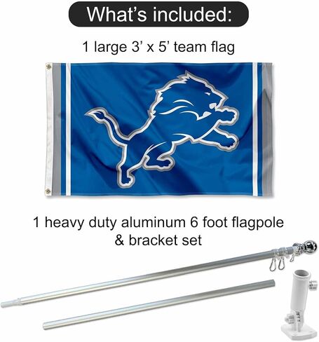 WinCraft Detroit Lions Flag Pole and Bracket Mount Kit in Saudi Arabia