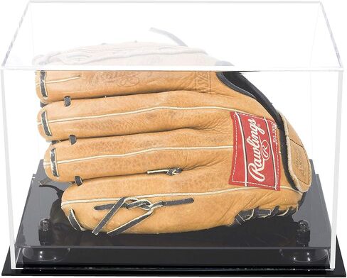 Clear Acrylic Baseball Glove Display Case with Silver Risers (A018/V40) in Saudi Arabia