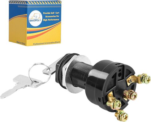 Golf Cart Ignition Key Switch 12 Volt for Club Car DS ، Limo ، Turf Gas Golf Cart 1996-up ، استبدل OEM 1018263-01 101826301 1012505 in Saudi Arabia