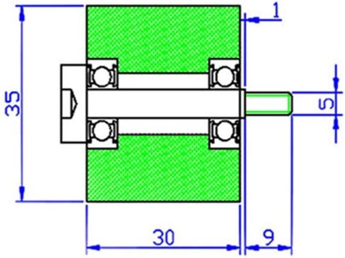 Power Transmission Products PU 626 Bearing for Sliding Doors 6x35x30mm Rubber-Coated Bearing Wheel Low Noise Polyurethane Wear-Resistant Guide Wheel Ball Bearings(6Pcs) in Saudi Arabia