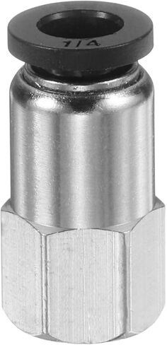 HARFINGTON 5pcs Push to Connect Fittings 1/2" Tube OD x 1/2" NPT Thread Female Straight Pneumatic Tube Fittings PCF1/2-N04 Quick Connect Air Line Fittings Air Hose Fittings, Black in Saudi Arabia