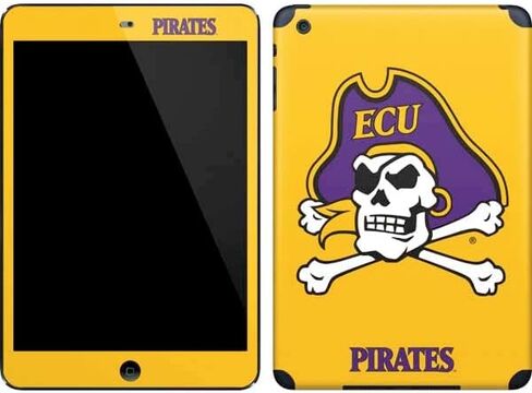 Skinit Decal Tablet Skin Compatible with iPad Mini (1st & 2nd Gen) - Officially Licensed College ECU Pirates Logo Yellow Design in Saudi Arabia