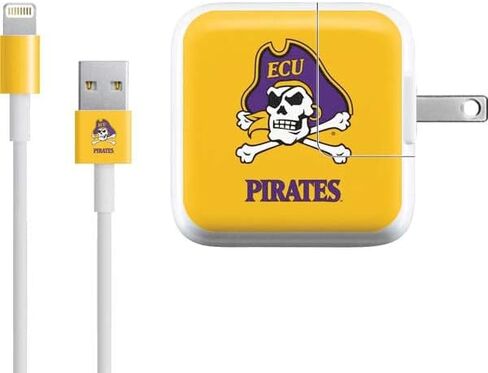 Skinit Decal Other Skin Compatible with iPad Charger (10W USB) - Officially Licensed College ECU Pirates Logo Yellow Design in Saudi Arabia