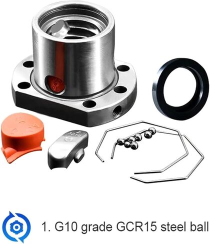 SFU2005 2010 20mm C7 Rolled Ballscrew Set Kit with BKBF15 Support + DSG20H Nut Housing + D30L40 Coupling(SFU2010 10mm Lead,1800mm) in Kuwait