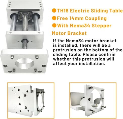 Axis Sliding Table Optical Axis Linear Guide Stage with Dust Cover Handwheel 100-700mm Stroke SFU1605 BallScrew(Effective 500mm) in Kuwait