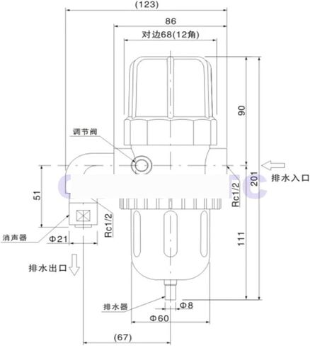 Air Automatic Drain Valve 1/2 British Standard Normally Open AD-5 Water Collector in Saudi Arabia