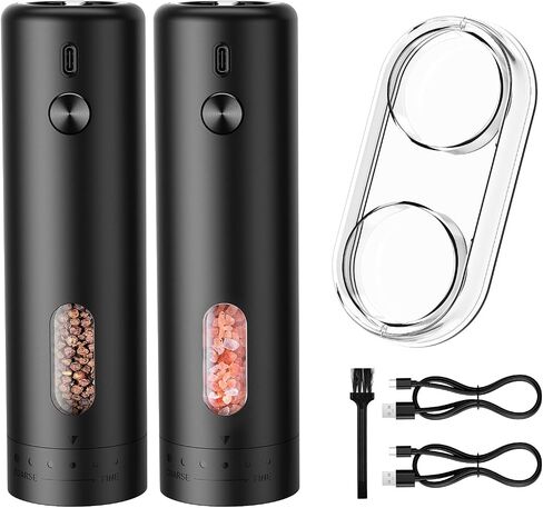 مجموعة طاحونة من الملح الكهربائية والفلفل - USB قابلة لإعادة الشحن الملح ومطحنة الفلفل ، والملح والفلف in Saudi Arabia