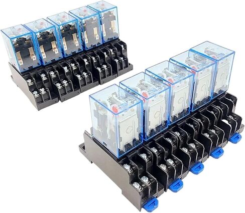 10 PCS,8/11/14Pin,with Base,DPDT,Miniature Coil Generalelectromagnetic Intermediate Relay,5A,Electrical Equipment Control Switch(MY3NJ - 11Pin,10pcs (AC110V)) in Saudi Arabia