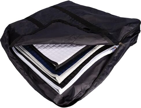 Dura-Tech Multi-Compartment English English Pad Bag | اللون الأسود | الحفاظ على وسادات سرج الحصان | حقيبة متعددة الأجزاء | جرومة تداول الهواء | مواد 420D متينة in Kuwait