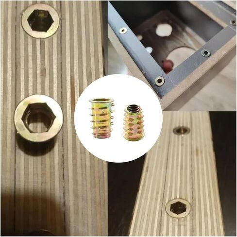 M4 M5 M6 M8 M10 Nut Nut zinc hex Drive Insert Nuts T-Type Woodworking Wood Isertnut Desk Desk Cairser in Kuwait