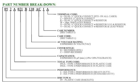 Universal Fit 850-1020 UF/MFD 110/125 VAC ROUND START CAPACITOR USA in Kuwait