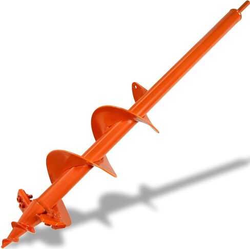 ‎4"x24" Auger Drill Bit for Planting – Heavy Duty Garden Auger Post Hole Digger with Spiral Double Blade & 3/8" Hex Drive for Fast Hole Drilling in Saudi Arabia
