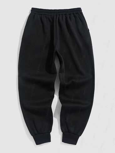 ZAFUL Men's Graphic Sweatpants Drawstring Casual Joggers Pants Baggy Straight Gym Running Workout Pants with Pocket in Saudi Arabia