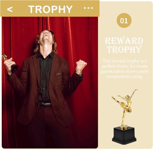 Gatuida Ballet Dance Trophy Cup ، Gold Award Trophy ، Plastic Party Tofies Trophies ، 7.87 Inges ، Gold ، 1pc in Saudi Arabia