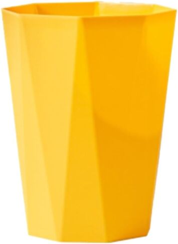 DGKING Small Trash Can Wastebasket Garbage Can Container for Bathrooms, Laundry Room, Kitchens, Offices, Kids Rooms, Dorms (Yellow, One Size) in Saudi Arabia