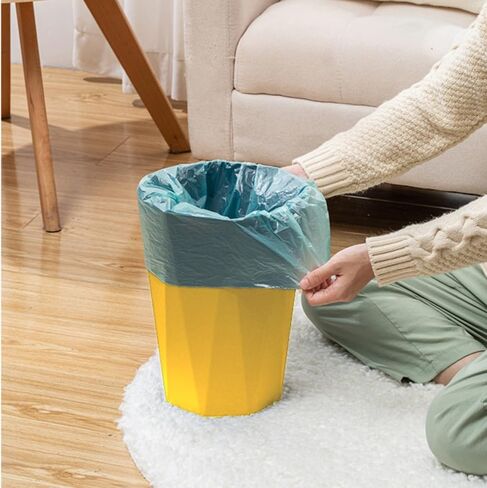DGKING Small Trash Can Wastebasket Garbage Can Container for Bathrooms, Laundry Room, Kitchens, Offices, Kids Rooms, Dorms (Yellow, One Size) in Saudi Arabia