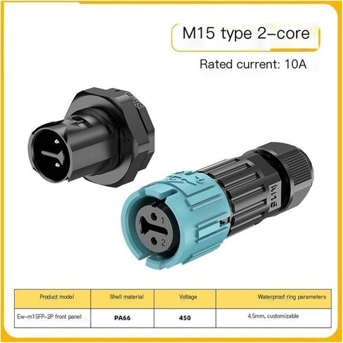 10A مقبس الطيران EW-M15 من النوع 2/3/4 موصل الصناعي الدائري الأساسي (EW M15 3 Core 2.5-4.5mm) in Saudi Arabia