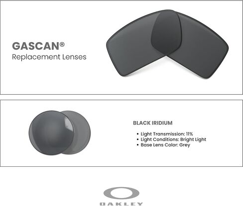 Oakley Original Gascan OO9014 Black Iridium Replacement Lenses For Men For Women+BUNDLE Microfiber Cloth Bag in Kuwait