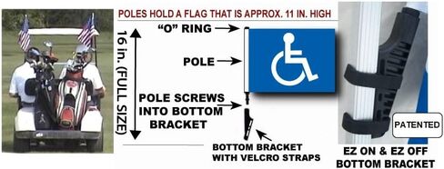 العلم العائق Golf Golf مع SSP Flags ez on & Off Bracket in Kuwait