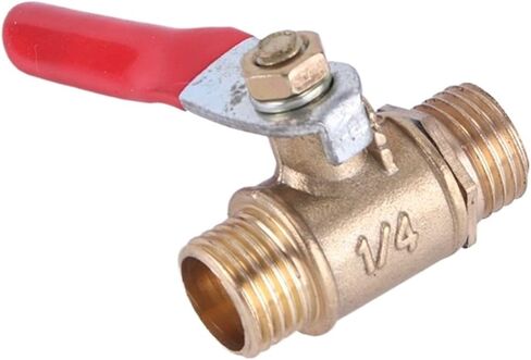 1/8 "1/4 '' 3/8 '' 1/2 '' أنثى إلى الذكور BSPT النحاس النحاس النحاسي المائي خط الوقود غاز غاز غاز غاز صمام الكرة الهوائية (3/8" ، الإناث-البول) in Kuwait