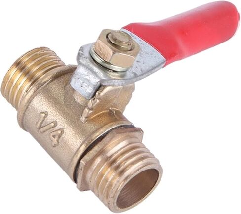 1/8 "1/4 '' 3/8 '' 1/2 '' أنثى إلى الذكور BSPT النحاس النحاس النحاسي المائي خط الوقود غاز غاز غاز غاز صمام الكرة الهوائية (3/8" ، الإناث-البول) in Kuwait