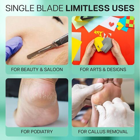 10R شفرات dermaplaning | شفرات Dermaplane 10R | شفرات 10R Dermaplane Professional ، مزيل Peach Fuzz للنساء تواجه شفرات Derma من الفولاذ المقاوم للصدأ ، حزمة 100 in Saudi Arabia