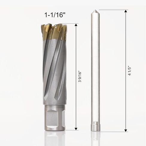 قاطع حلني ذو سرعة الرياح كاربيد 1-1/16 "قطر × 2" مع عرقلة ويلدون ، بتات ماج عالية الدقة لضغط الحفر المغناطيسي ، للمواد الصلبة ، الفولاذ المقاوم للصدأ ، الحديد الزهر ، CT-500 in Saudi Arabia