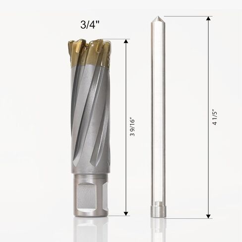 Wind Speed Carbide-Tipped Annular Cutter 3/4" Diameter x 2" Depth with Weldon Shank, High Precision Mag Drill Bit for Magnetic Drill Press, for Hard Material, Stainless Steel, Cast Iron, CT-500 in Saudi Arabia