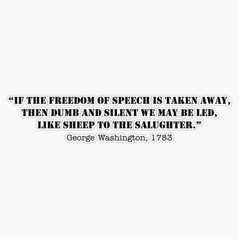 Freedom Quotes | George Washington Bumper Sticker Vinyl Decal 5" in Saudi Arabia