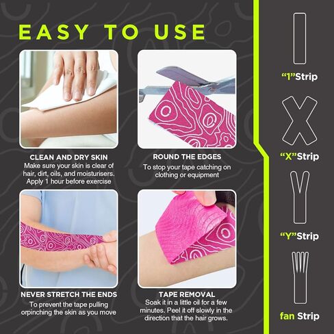 OK Tape Pro Movology Tape Roll Uncut Roll ، شريط رياضي للعلاج الطبيعي المرن لتخفيف الألم ، دعم العضلات ، الشريط الحركي ، مقاوم للماء ، 2 بوصة 16.4 قدمًا رماديًا in Saudi Arabia