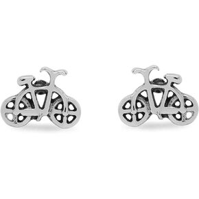 Boma Jewelry Sterling Silver Bicycle Stud Earrings