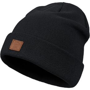 Croogo Beanie Unisex Knit Cuff Hat Warm Skull Cap Soft Stretchy Daily Ribbed Toboggan Cap Stocking Hats Skullies Ski Caps
