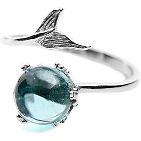 Helen de Lete Mermaid In Deep Ocean 925 Sterling Silver Open Ring