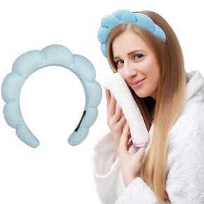 Dalin Spa Headband for Women, Makeup Headband for Washing Face, Sponge & Terry Towel Cloth Fabric Hair Band and Makeup Removal, Shower(Pink-1 Pc)