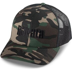 Rapala Trucker Cap Dark Camo Black Mesh Center Logo