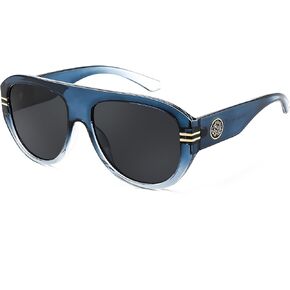 FEISEDY Retro Polarized Aviator Sunglasses for Men Women Trendy 70s Vintage Plastic Frame Sun Glasses B4150