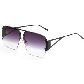 Trendy Sunglasses for Women Men UV Protection Shade Metal Rimless Frame Gafas De Sol Lentes De Sol… in Saudi Arabia