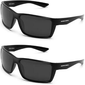 MAXJULI Sport Polarized Rectangular Sunglasses for Men Women, Sun Glasses 8122 NEW