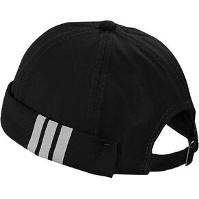 Croogo Mens Brimless Hat Rolled Cuff Harbour Hat Retro Strapback Docker Cap Casual Sailor Cap Unisex Docker Leon Beanie Hat