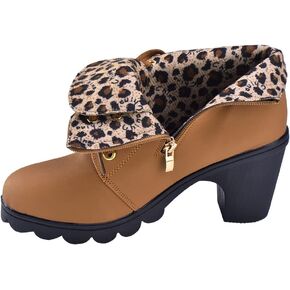 Womens Sexy Zip Boots Round Toe Lace Up Ankle Buckle Chunky Platform Knight Boots Autumn Winter Shoes